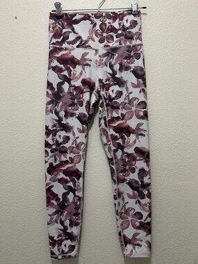 Balance Collection pink floral leggings, size small